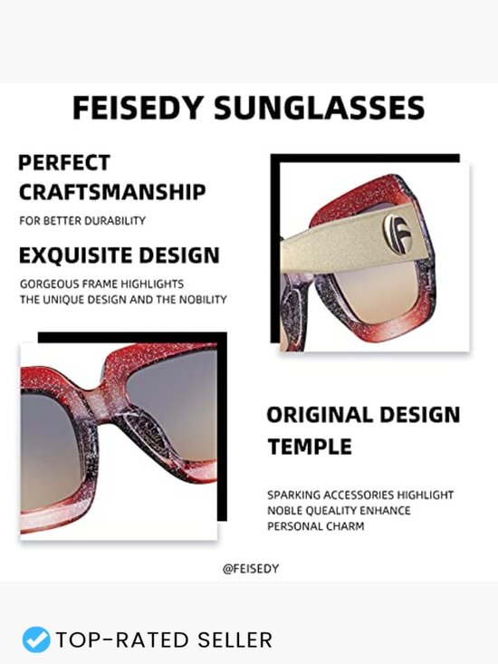 Oversized Retro Square Sunglasses Vintage Trendy Y2K Inspired Shades main image 6